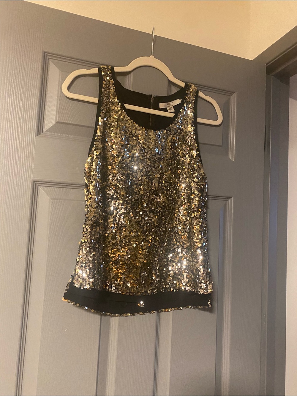 Alice + Olivia Gold Sequin Tank